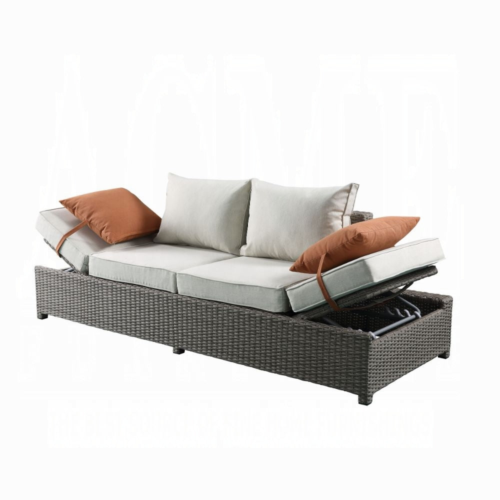 Salena Patio Sofa W/2 Pillows & Ottoman