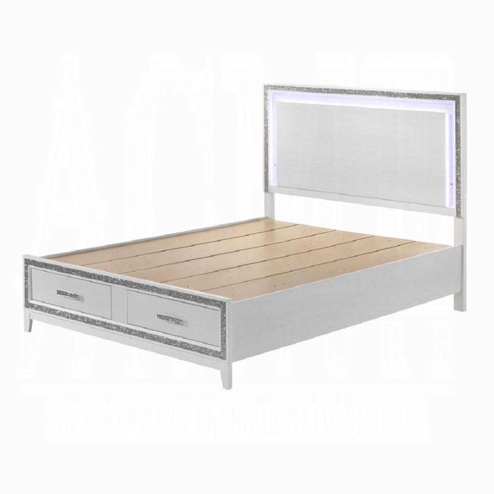 Haiden Queen Bed W/Led & Storage