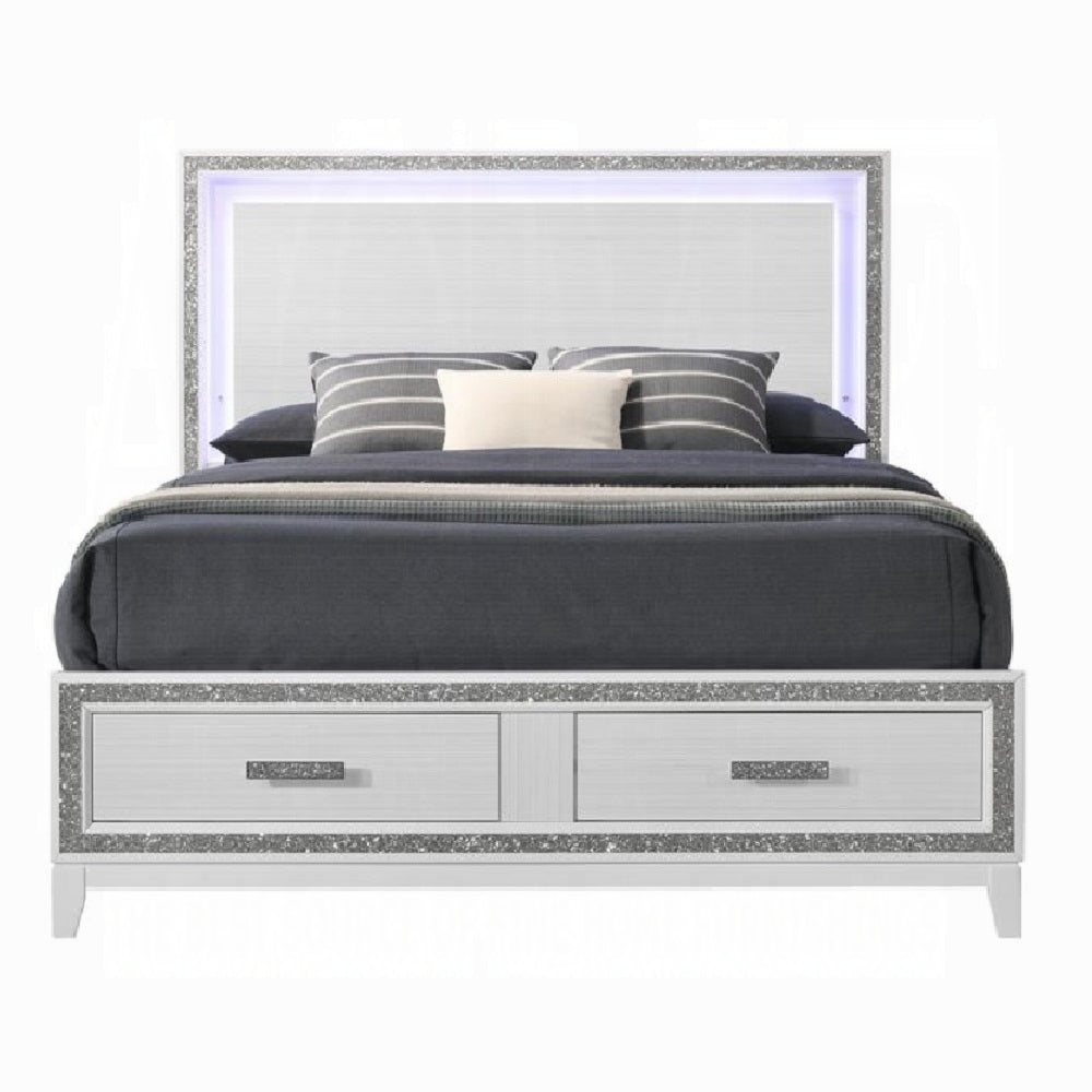 Haiden Queen Bed W/Led & Storage