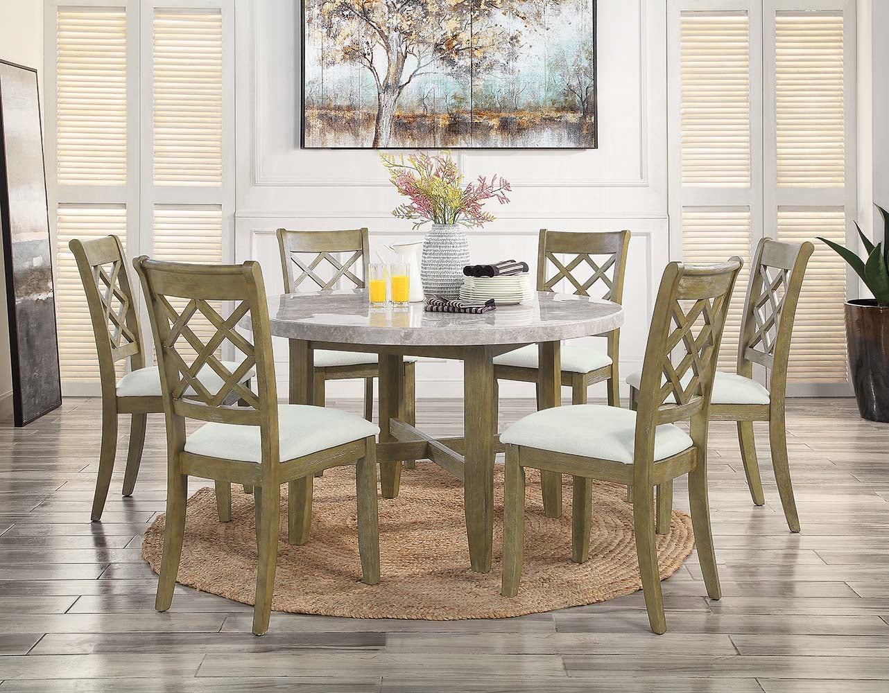 Karsen Dining Table W/Marble Top