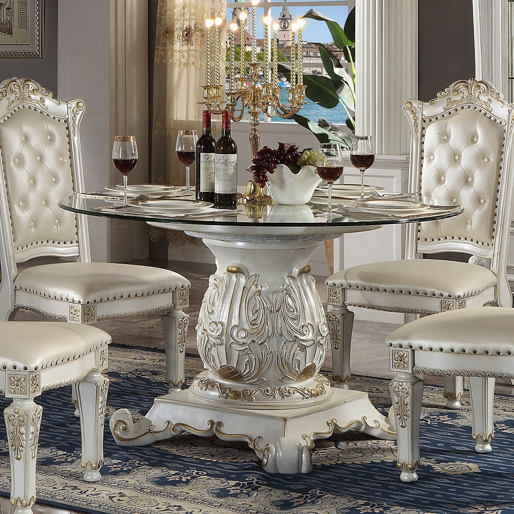 Vendome Round Dining Table W/Pedestal Base