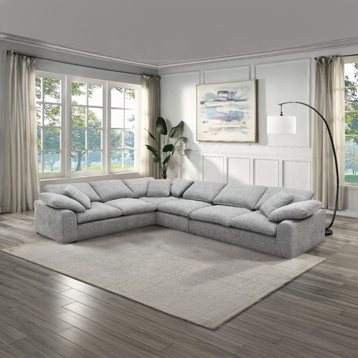 Naveen Sectional Sofa W/6 Pillows