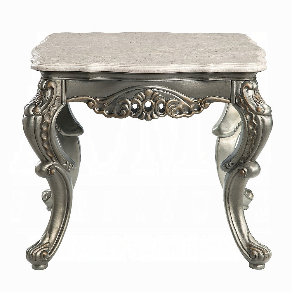 Miliani End Table W/Marble Top