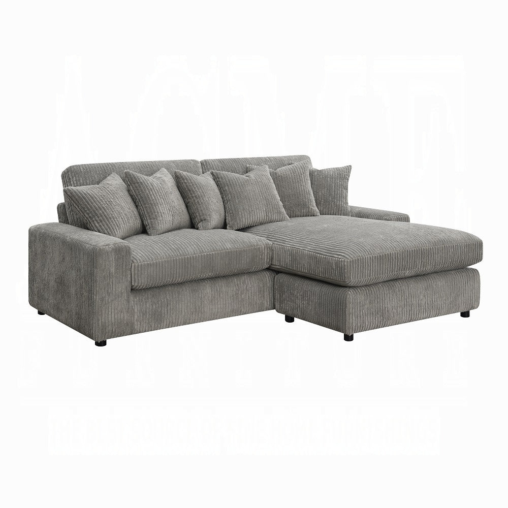 Tavia Reversible Sectional Sofa W/6 Pillows