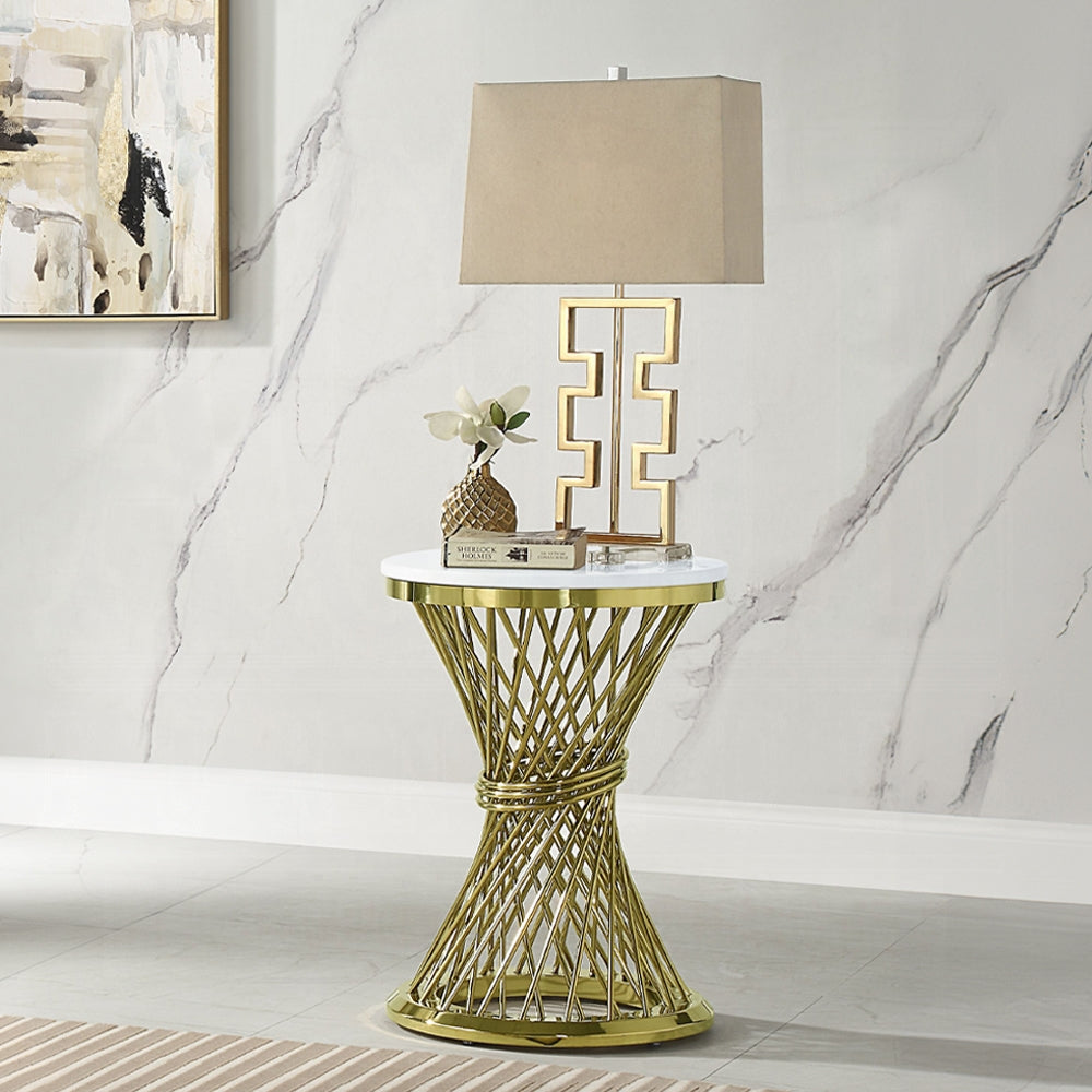 Fallon End Table W/Engineered Stone Top