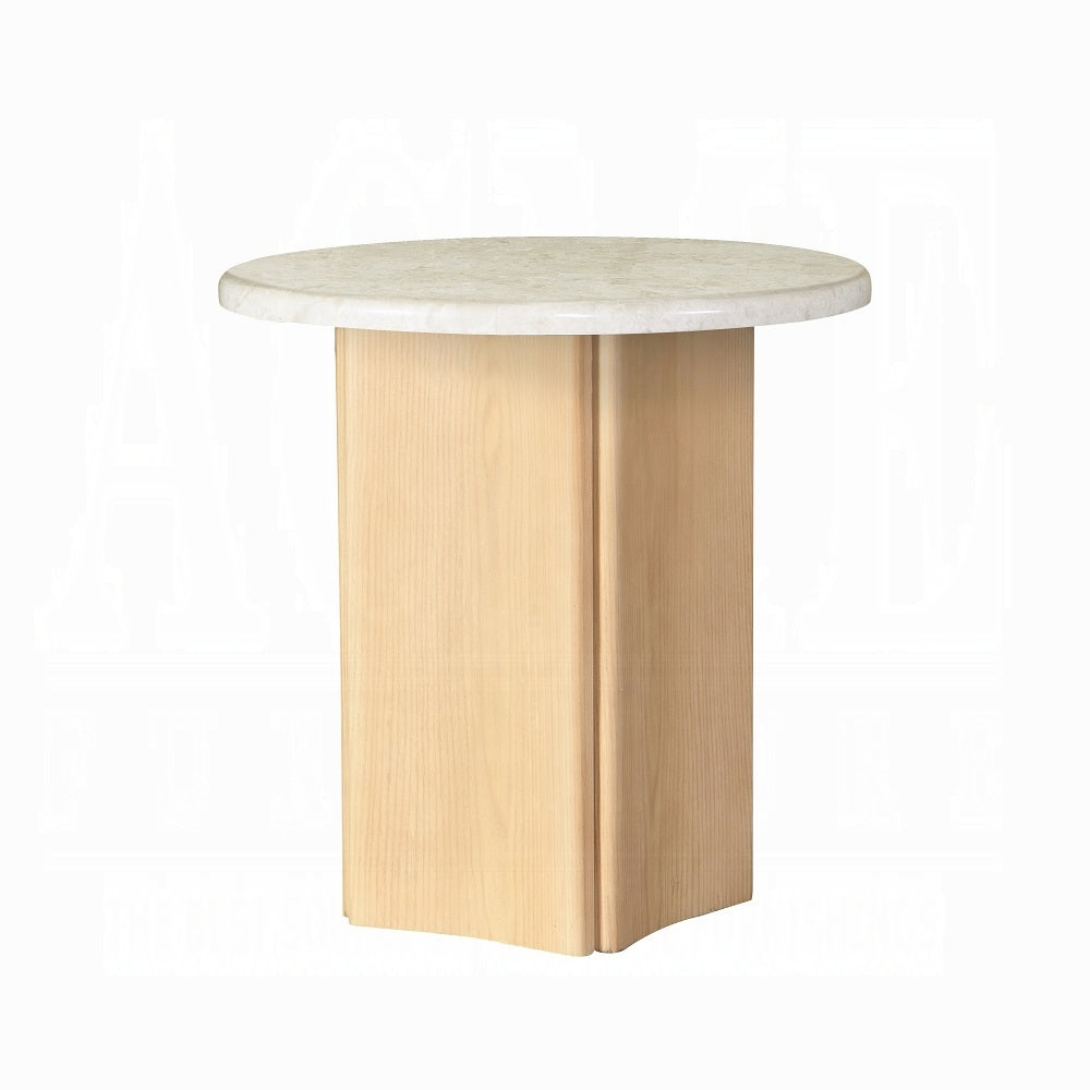 Qwin End Table W/Marble Top