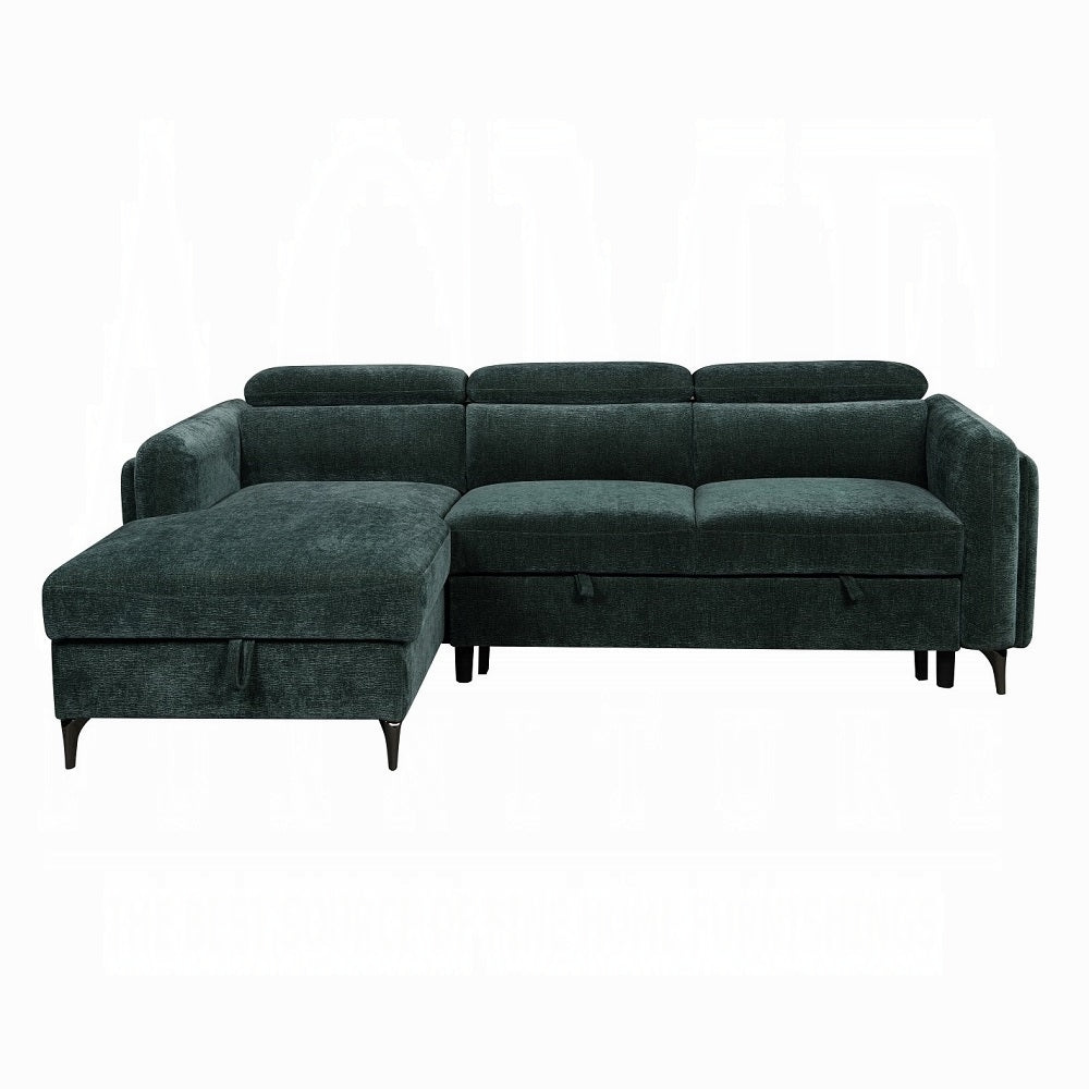 Zadok Sectional Sofa W/Sleeper & Storage