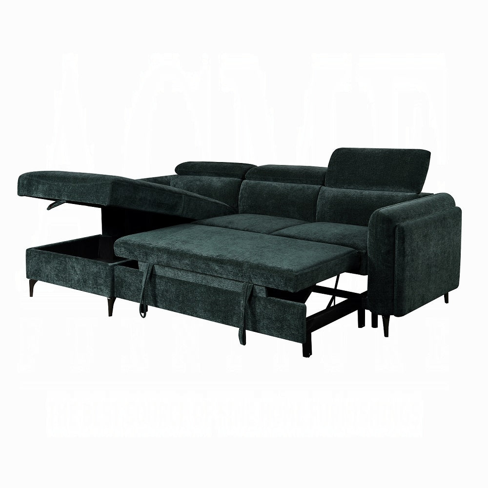 Zadok Sectional Sofa W/Sleeper & Storage