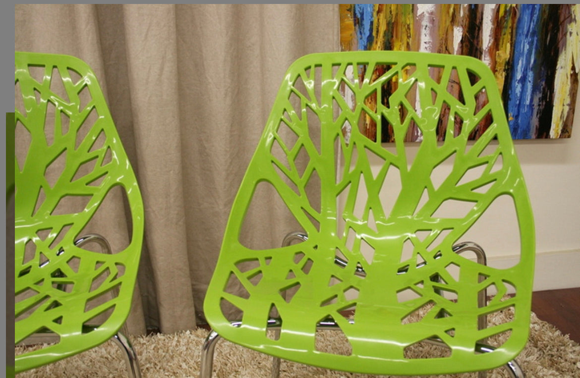 Green plastic dining online chairs